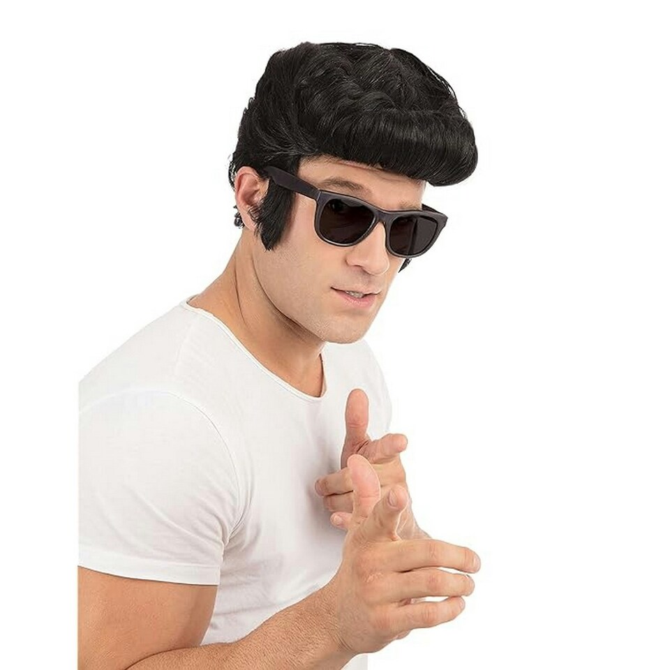 image 1 of Bristol Novelty Greaser Wig - Black - One Size One Size