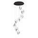 image 1 of Cosma Modern Designer Integrated LED Cluster Drop Pendant 8 Light Textured Black Finish