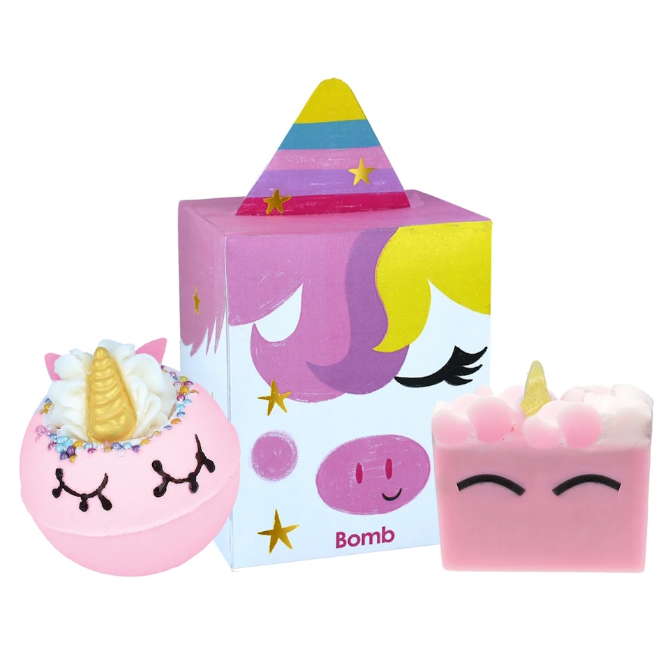 image 1 of Bomb Cosmetics From Me to U-nicorn Mini Bath & Body Gift Set