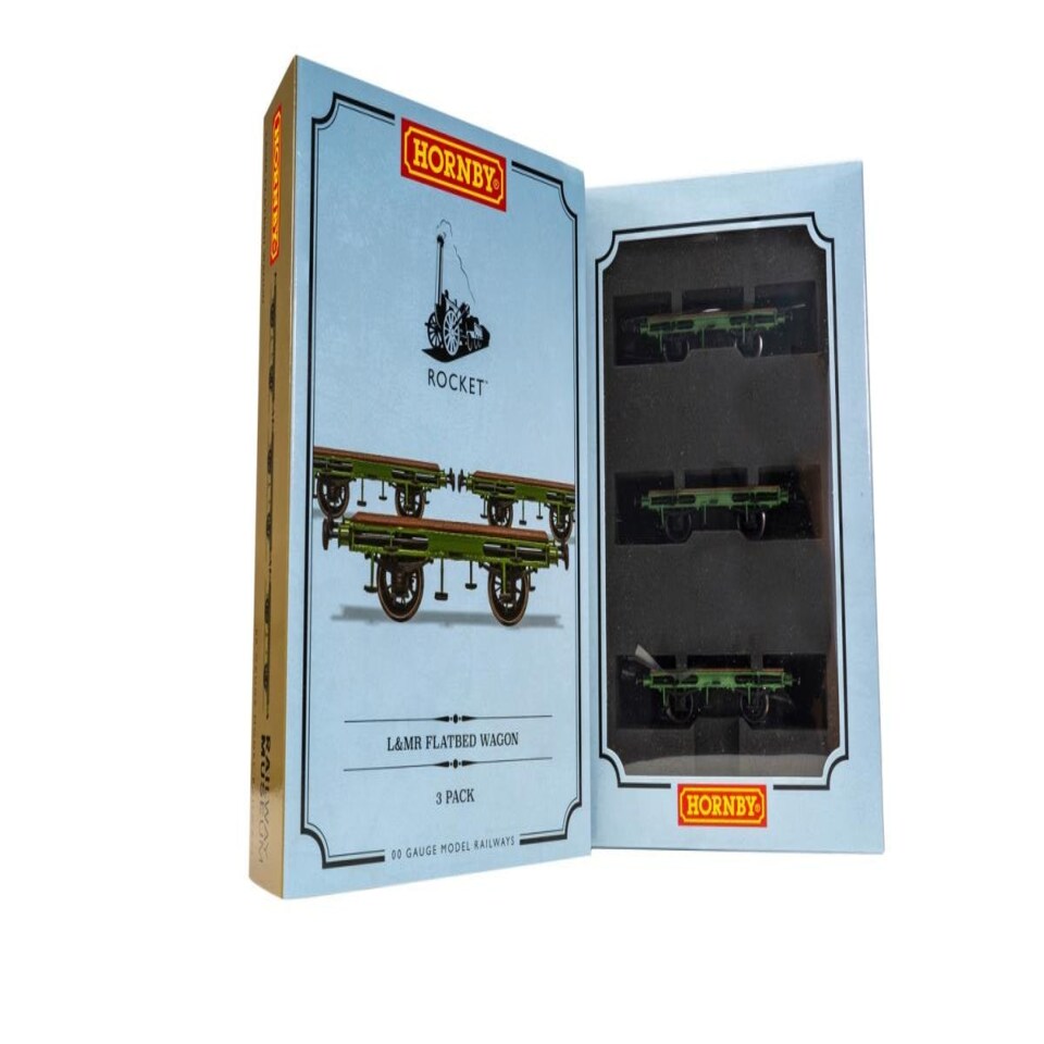 image 1 of Hornby L&MR Flat Wagon Set (3)