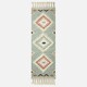 image 2 of Homescapes Tenali Blue Kilim Runner Wool Rug - 66 x 200 cm