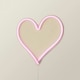 image 3 of ValueLights Heart neon Heart Neon White Illuminated Decoration and Integrated LED 3W Pink Bulb