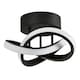 image 1 of Modern LED Black Ceiling Light with Swirl Thick Metal Strip Creates 1253 Lumens | Black | Black | 1