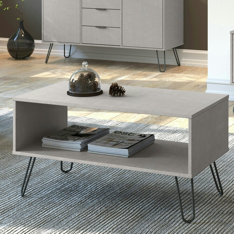 image 1 of Core Products Augusta Grey Open Coffee Table H46.6cm x W91.0cm x D45.0cm Grey