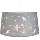 image 1 of Fun Rockets and Stars Childrens-Kids Grey Cotton Bedroom Pendant or Lamp Shade | Grey