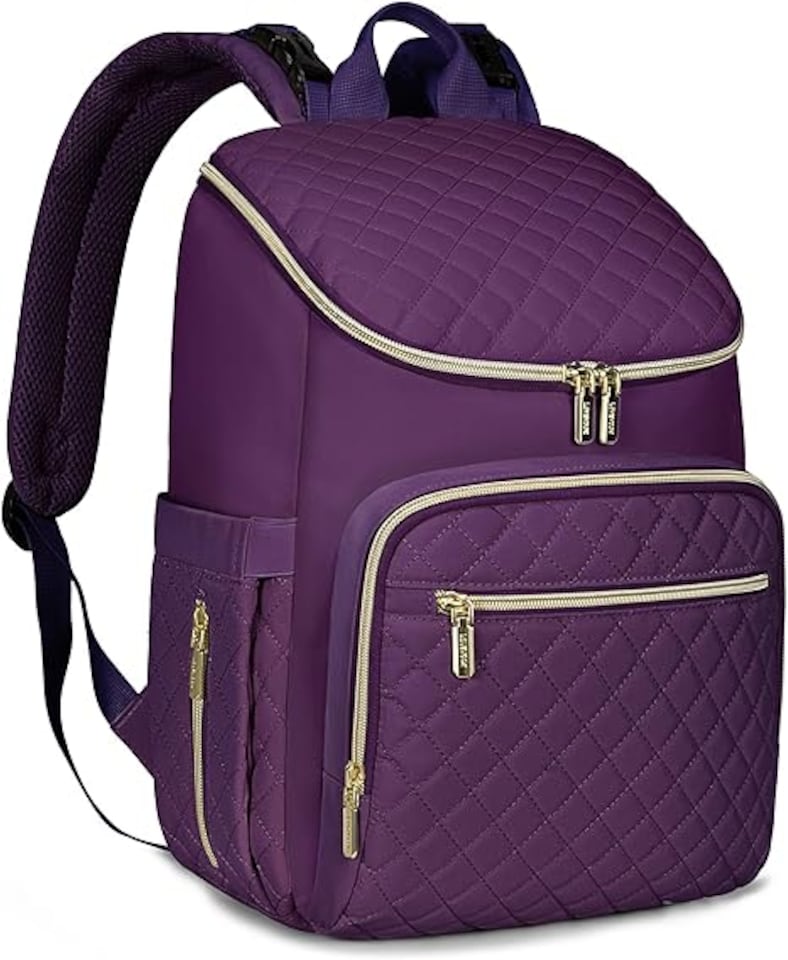 image 1 of LOVEVOOK Diaper Bag Backpack, Small Cute Baby Bag, Stylish Water-Resistant Travel Bag for Mom, Baby Backpack with Changing Pad, Stroller Straps - NavyThe LOVEVOOK Lantana Diaper Backpack is a compact, stylish diaper bag designed for parents who want a lightweight baby backpack that still feels organized and travel-friendly. It combines a modern navy-blue design with practical parenting features like insulated bottle pockets, stroller straps, and a foldable changing pad. | Pink | pink