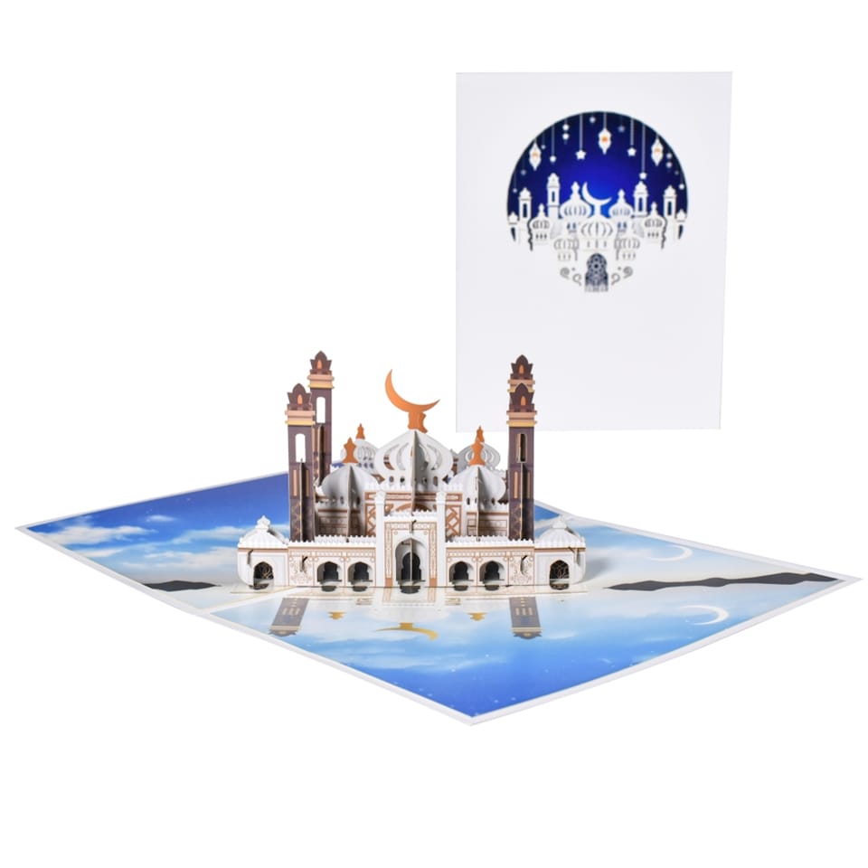 image 1 of Eid & Ramadan Moonlit Minarets 3D Pop-Up Greeting Card