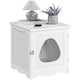 image 2 of Yaheetech Wooden Enclosed Litter Box White | One Size