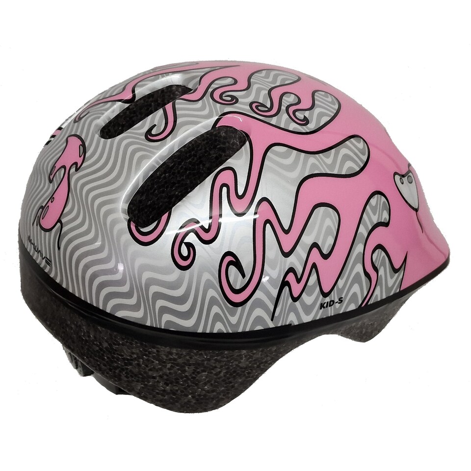 image 1 of Sport Direct Kids/Childs Scooter/Bike/Bicycle Helmet S 52-57cm - Curly Design | Pink | S