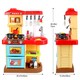 image 2 of My Little Chef Kitchen Play Set – 30 Accessories | Light & Sound Features (Red)