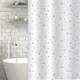 image 2 of Showerdrape Droplets White Shower Curtain