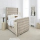 image 4 of Meila Plush Double Bed Frame - Beige