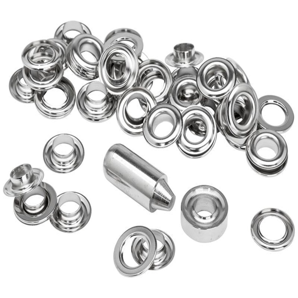 RAPID Grommets 10 X 21Mm (25) + Metal Anvil & Hammer