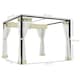 image 4 of Outsunny 3 x 3 m Pergola with Retractable Roof and Netting, Khaki