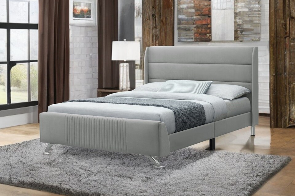 image 1 of Sareer 5FT Neptune Grey Bed | Grey | King