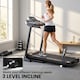 image 4 of HOMCOM Folding 12km/h Electric Treadmill Running Machine w/ Incline LED Display