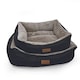 image 3 of HugglePets Luxury Plush Dog Lounger | Red | Grey | S