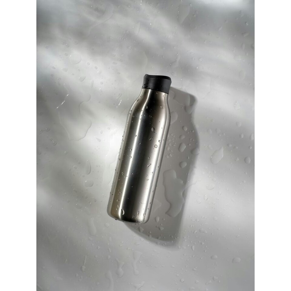 image 1 of Avira Alok Recycled Stainless Steel 600ml Water Bottle - Silver - One Size
