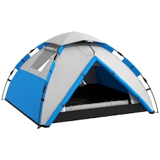 Outsunny 3-4 Man Camping Tent Portable with Bag, Quick Setup, Dark Green