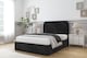 image 2 of Sloomy Belvoir Black Naples Bed Frame With Mattress With 45" Upholstered Headboard 3' Single