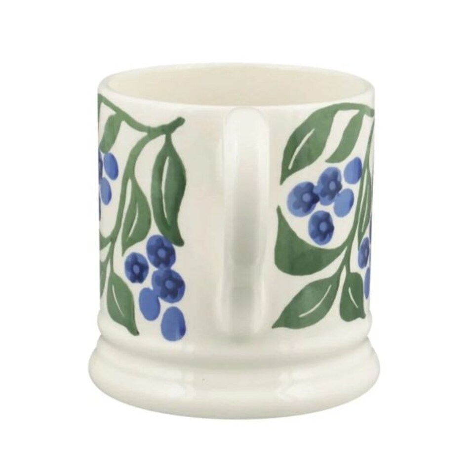 image 1 of Mug: 1 x 300ml Emma Bridgewater Blueberries 1/2 Pint Mug, Ceramic White
