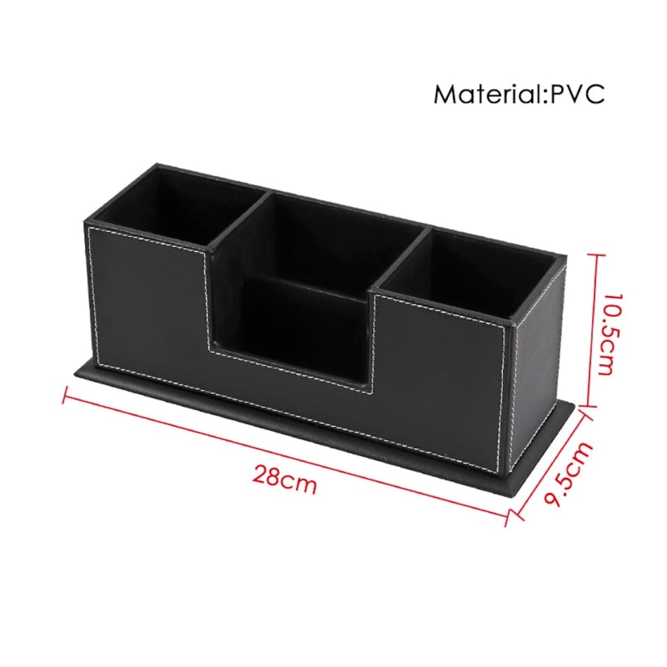 image 1 of Black Desktop Pen Pot Organiser