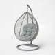 image 1 of Homescapes Grey Round Egg Chair Swing Cushion