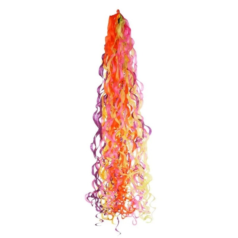 Apac Tassel Balloon Tail - Orange/Yellow/Purple - One Size