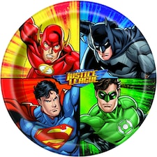 8 JUSTICE LEAGUE 9IN PLATE -  UNIQUE