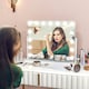 image 2 of HOMCOM Hollywood Dimmable Lighted Makeup Mirror with Magnifier, USB Port