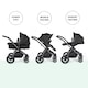image 5 of Stomp Luxe 2-in-1 Pram – Birth to Approx. 4 Years, Foldable, All-Terrain, Rain Cover, Footmuff, Puncture-Proof Wheels & More (Black/Midnight/Black)