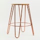 image 5 of Interiors by Premier Rose Gold Metal and Elm Wood Round Bar Stool, Hairpin Stool, Sturdy Stool for Bar, Kitchen Counter