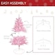 image 5 of HOMCOM 4FT Artificial Christmas Tree w/ Automatic Open for Home Party Pink