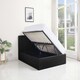image 3 of Ottoman Storage Bed black 4ft small double velvet cushioned bedroom