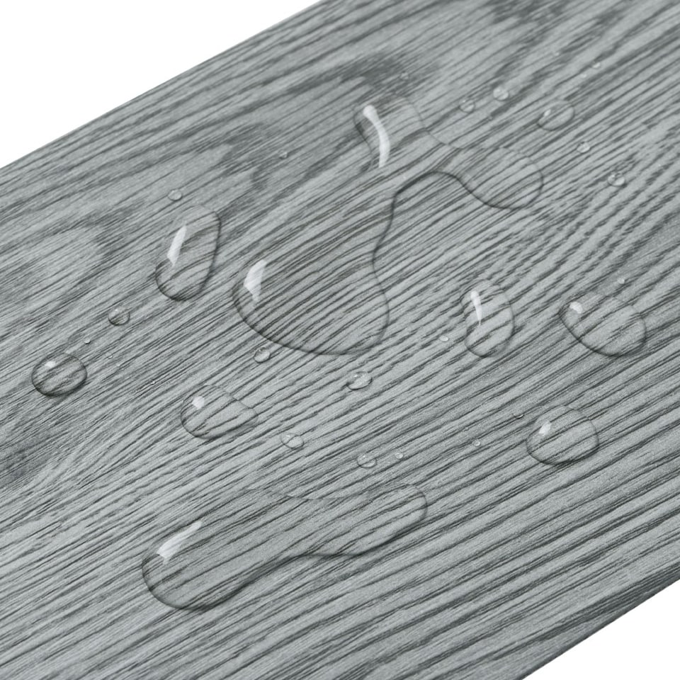 image 1 of Living and Home PVC Country Style Wood Effect Flooring Plank 7 Pcs - Grey
