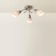 image 4 of ValueLights Barine 3 Way Brushed Chrome Ceiling Light With Frosted Glass Shades | Chrome