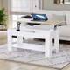 image 1 of Vida Designs Lift Up Coffee Table With Storage Compartment & Shelf, White & Oak