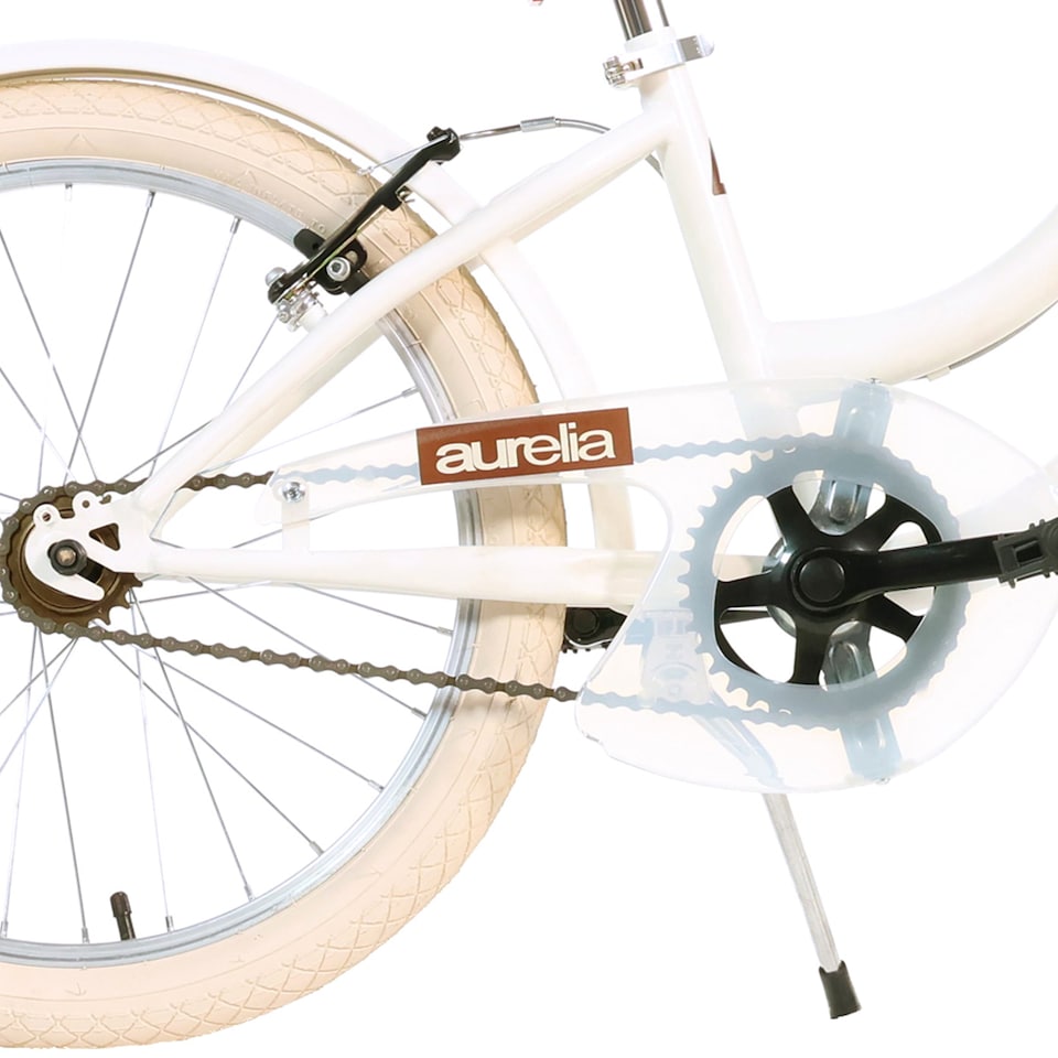 image 1 of Retro 20" Kids Bicycle - White Classic Vintage Style Bike for Children