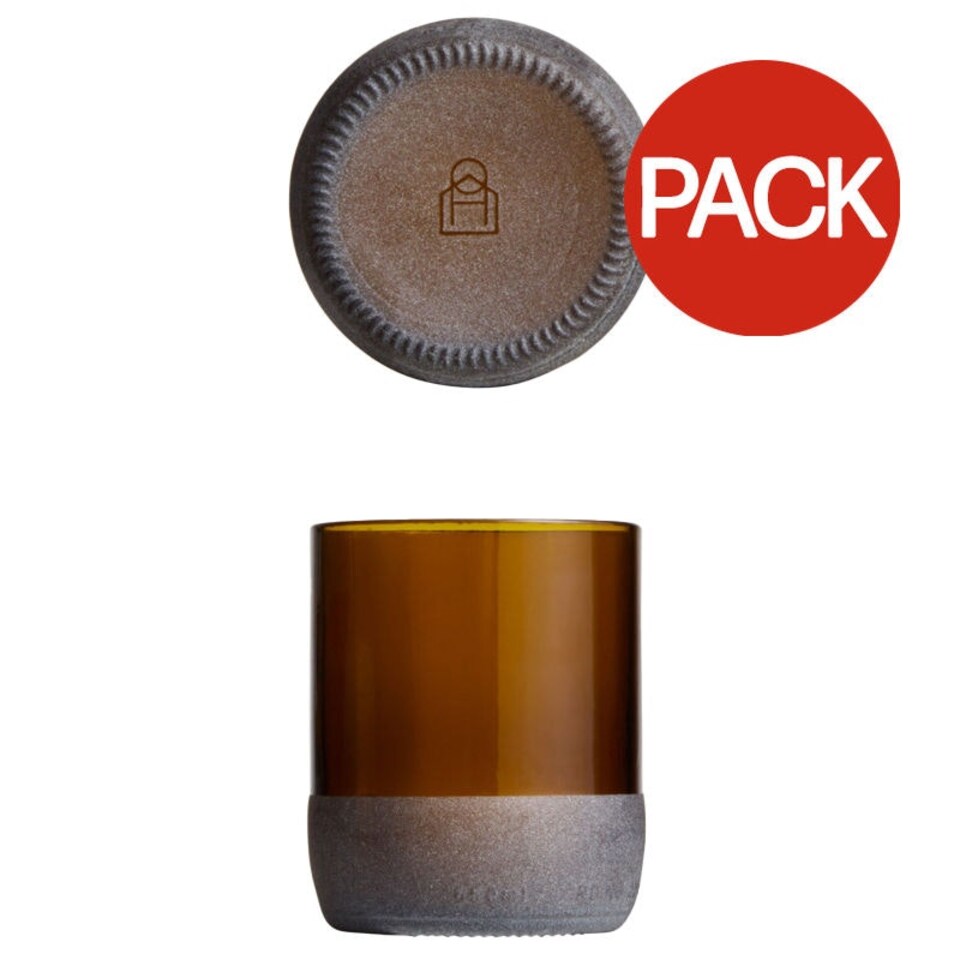 image 1 of Originalhome 160ml Glass Set (Pack of 2) - Brown - One Size Brown