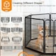 image 4 of Yaheetech 8 Metal Dog Playpen Panels, 80 × 80 cm Black
