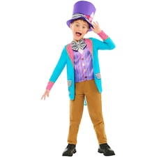 Alice In Wonderland Childrens/Kids Mad Hatter Costume - Multicoloured - 5-6 Years