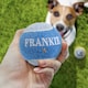 image 2 of Pre-Personalised Dog Ball Gift Pack 2pcs Blue Frankie