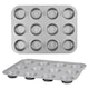 image 4 of 1 x 12 Cup Non-Stick Dishwasher & Oven Safe Cupcake/Muffin Baking Tray Silver
