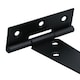 image 7 of 6in / 152mm Heavy Duty T Tee Hinges For Shed + Garden Gates Black Finish 8pc
