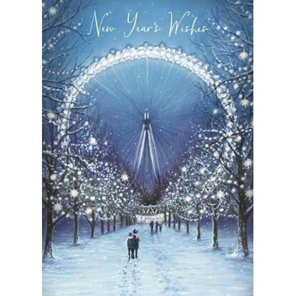 image 1 of Stunning Design with Ferris Wheel New Year Card