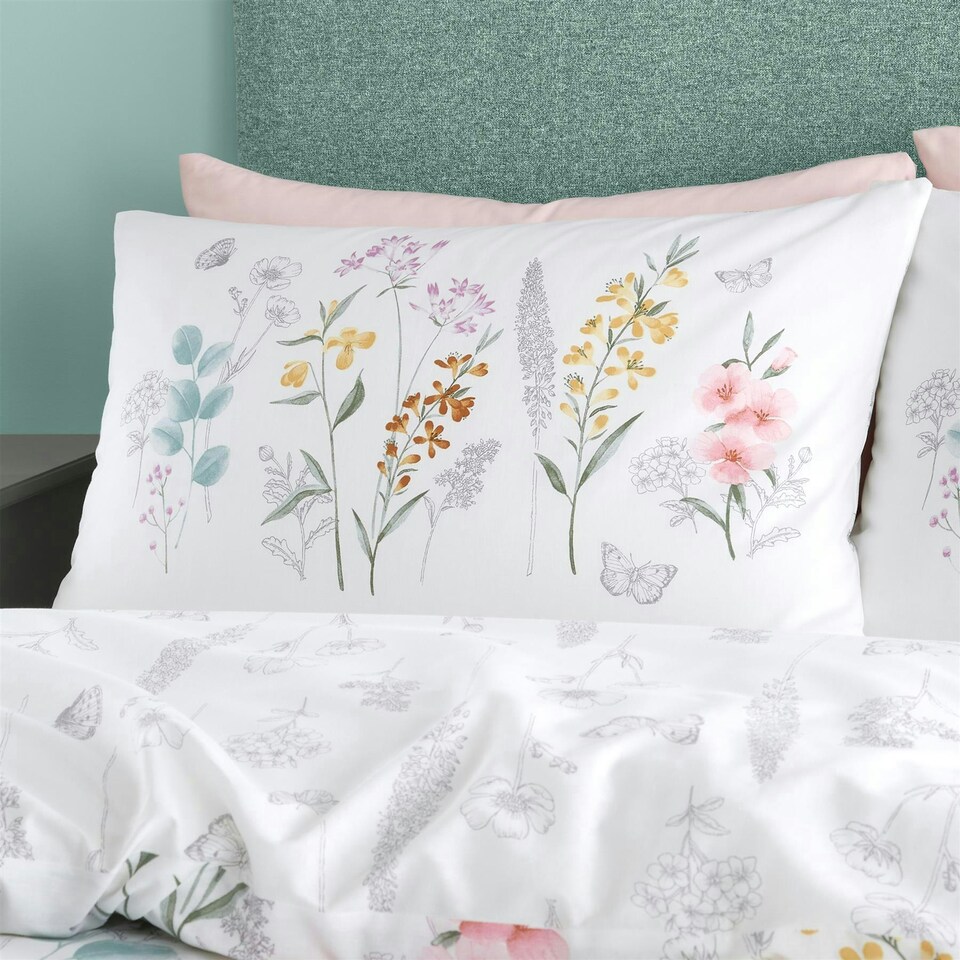 image 1 of Catherine Lansfield Emilia White Duvet Cover Set White | King