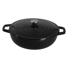 Toque Cast Iron Enamel Dutch Oven Bread Baking Casserole Pot Self-Basting