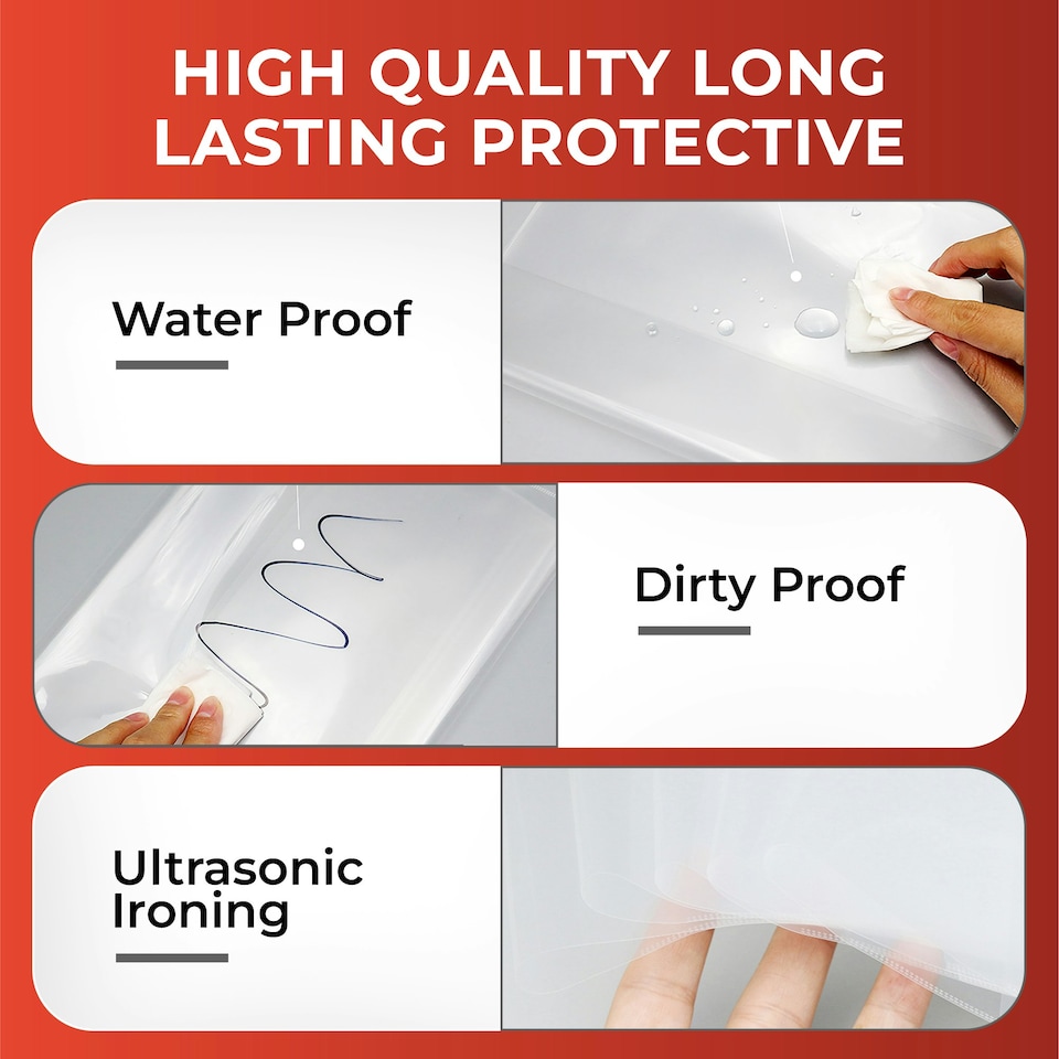 image 1 of Pack of 10 9x7" Clear Exercise Book Covers by Janrax