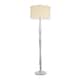 image 1 of ValueLights Victoria Grey Wood Floor Lamp Cream Shade