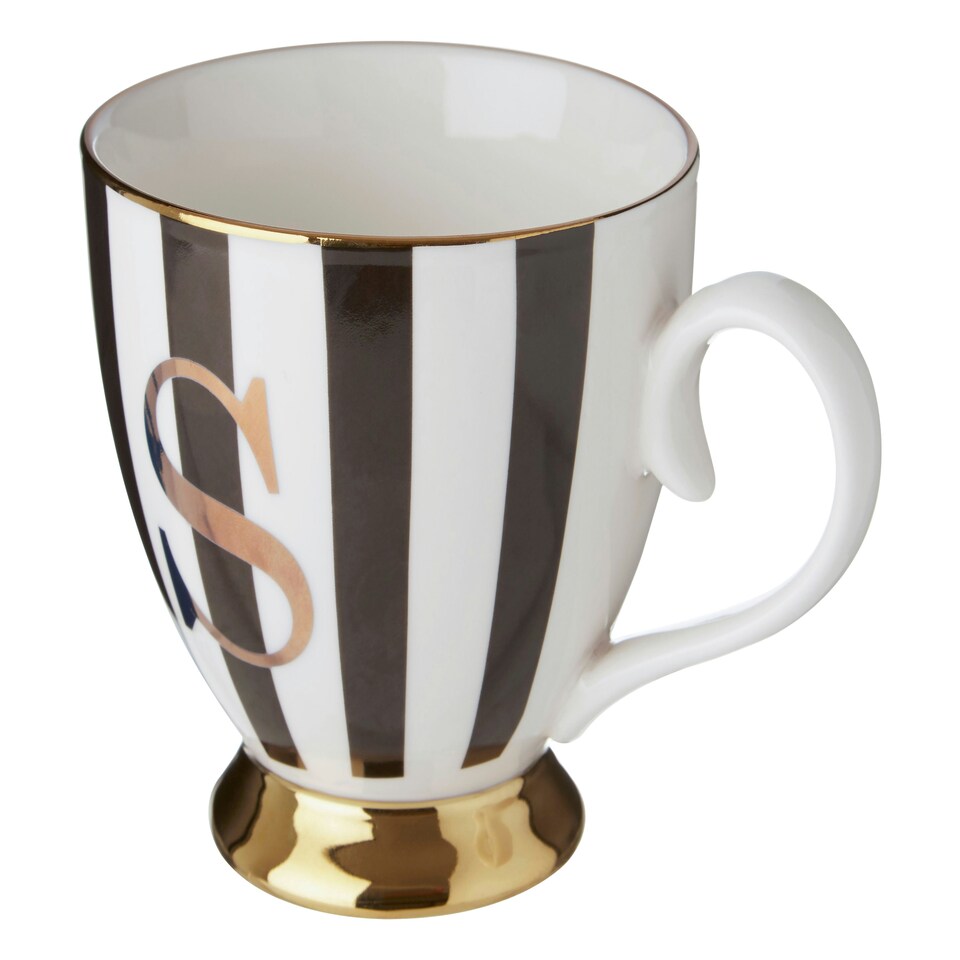 image 1 of Interiors By Premier Regal Design Duchess S Letter Monogram Mug, Personalized Coffee Mug For Kitchen, Durable Mug For Breakfast